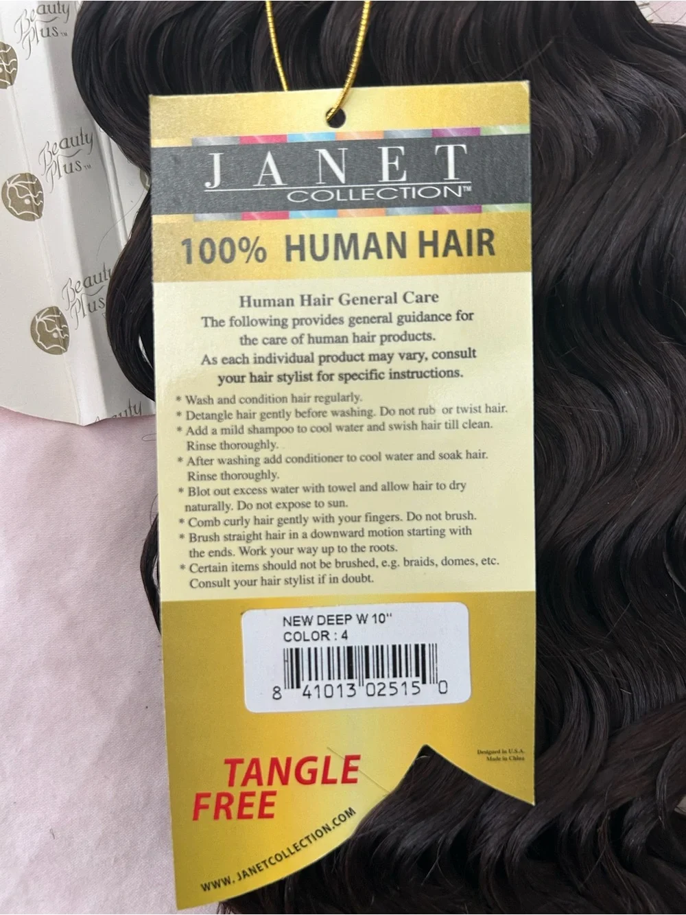 Janet Collection Human Hair Deep Wave 10” Extensions - Color 4 (Dark Brown)